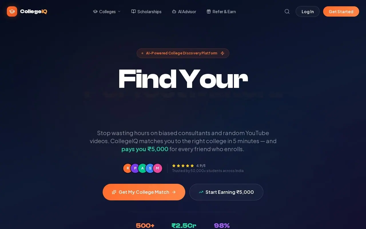 College IQ platform homepage